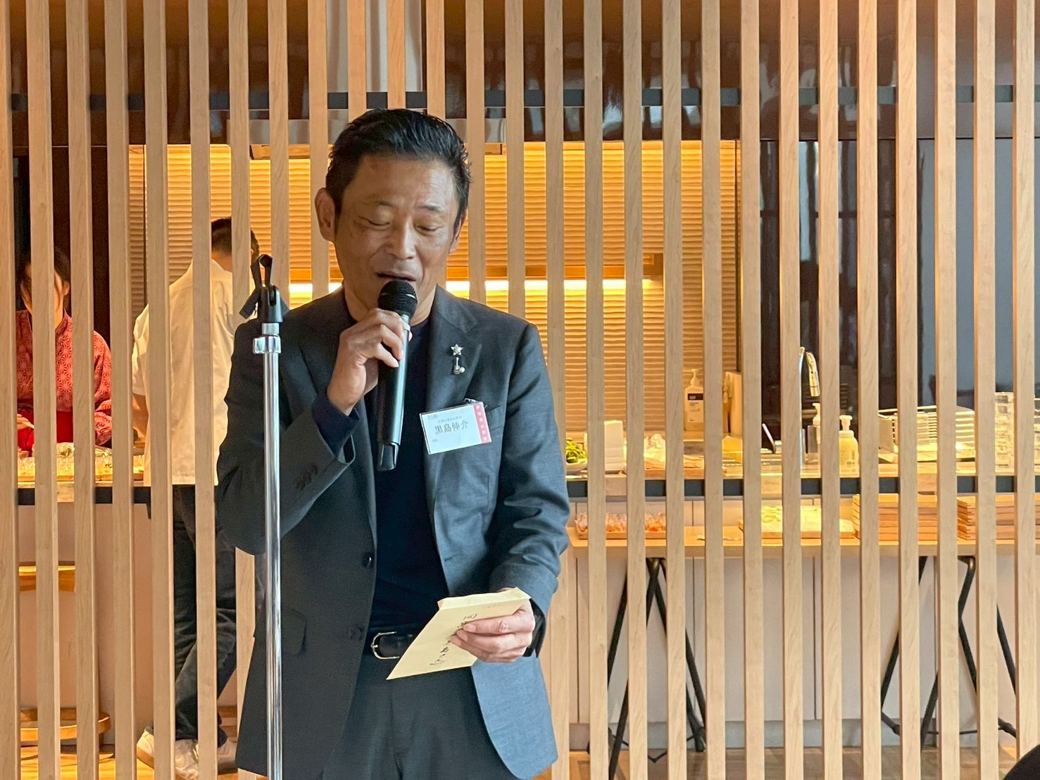 宇和島南同窓会来賓　宇和島東関東同窓会　木村会長あいさつ